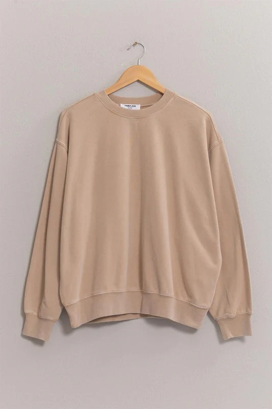 Washed Drop Shoulder Sweatshirt
