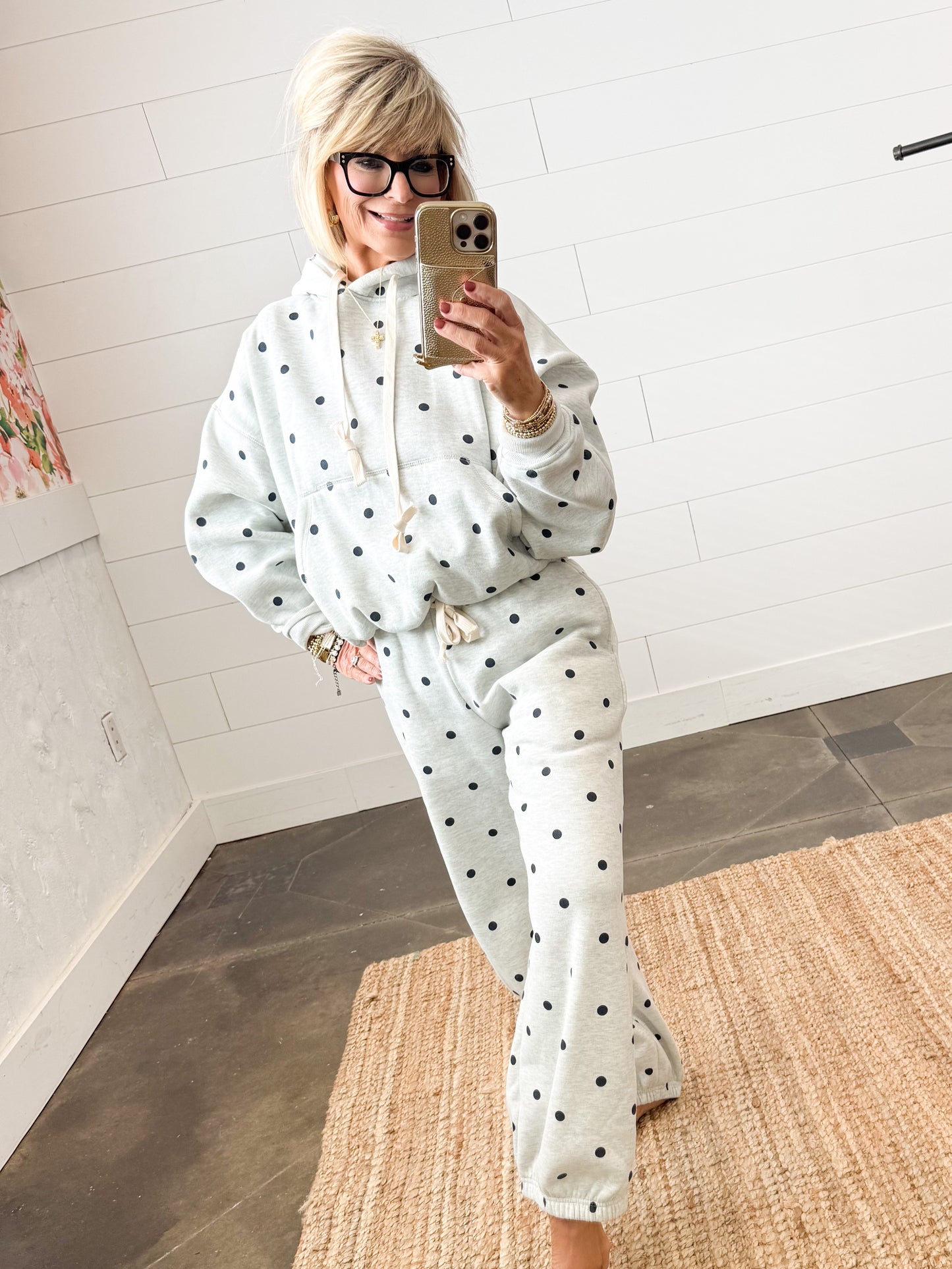 Snuggle Spot Polka Dot Hoodie + Jogger Set