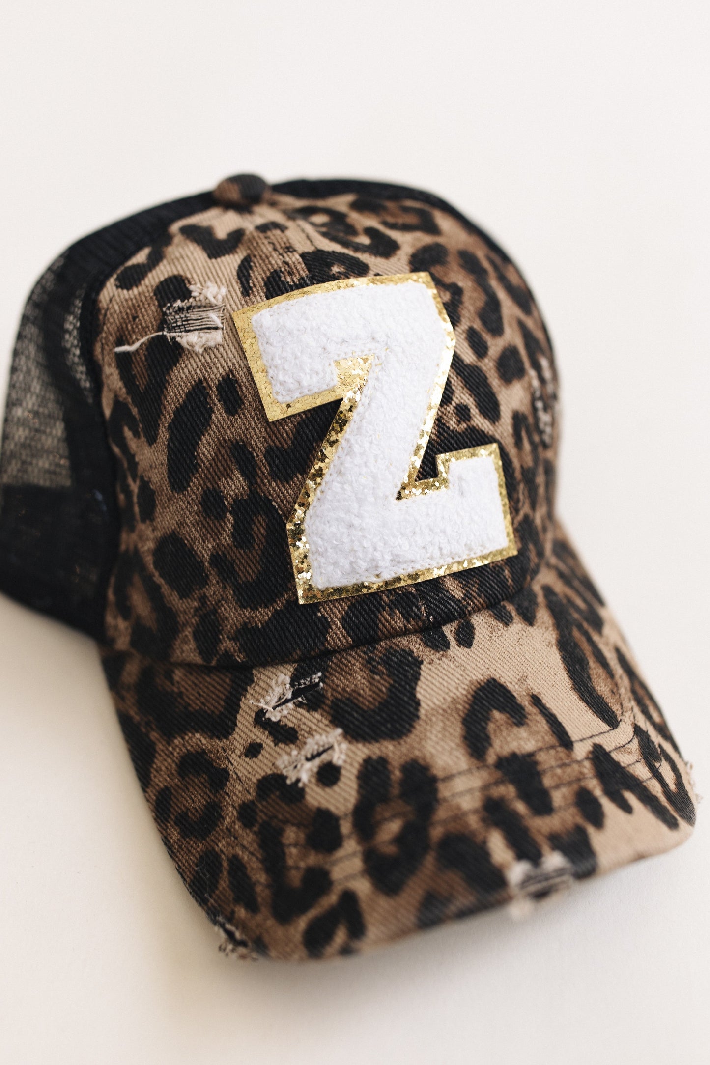 Distressed Initial Patch Baseball Hat *Final Sale*