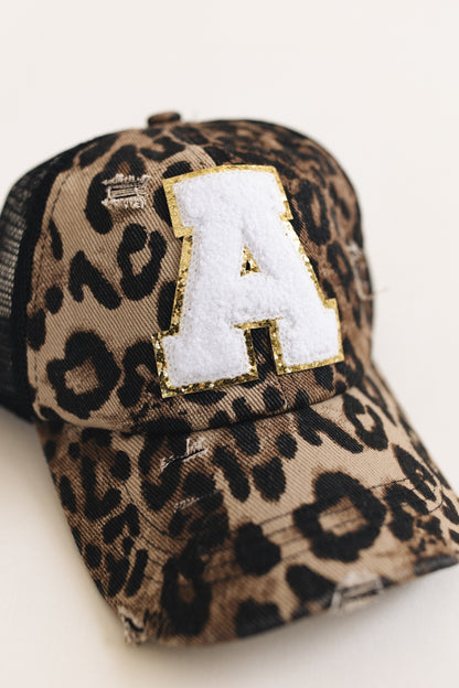Distressed Initial Patch Baseball Hat *Final Sale*