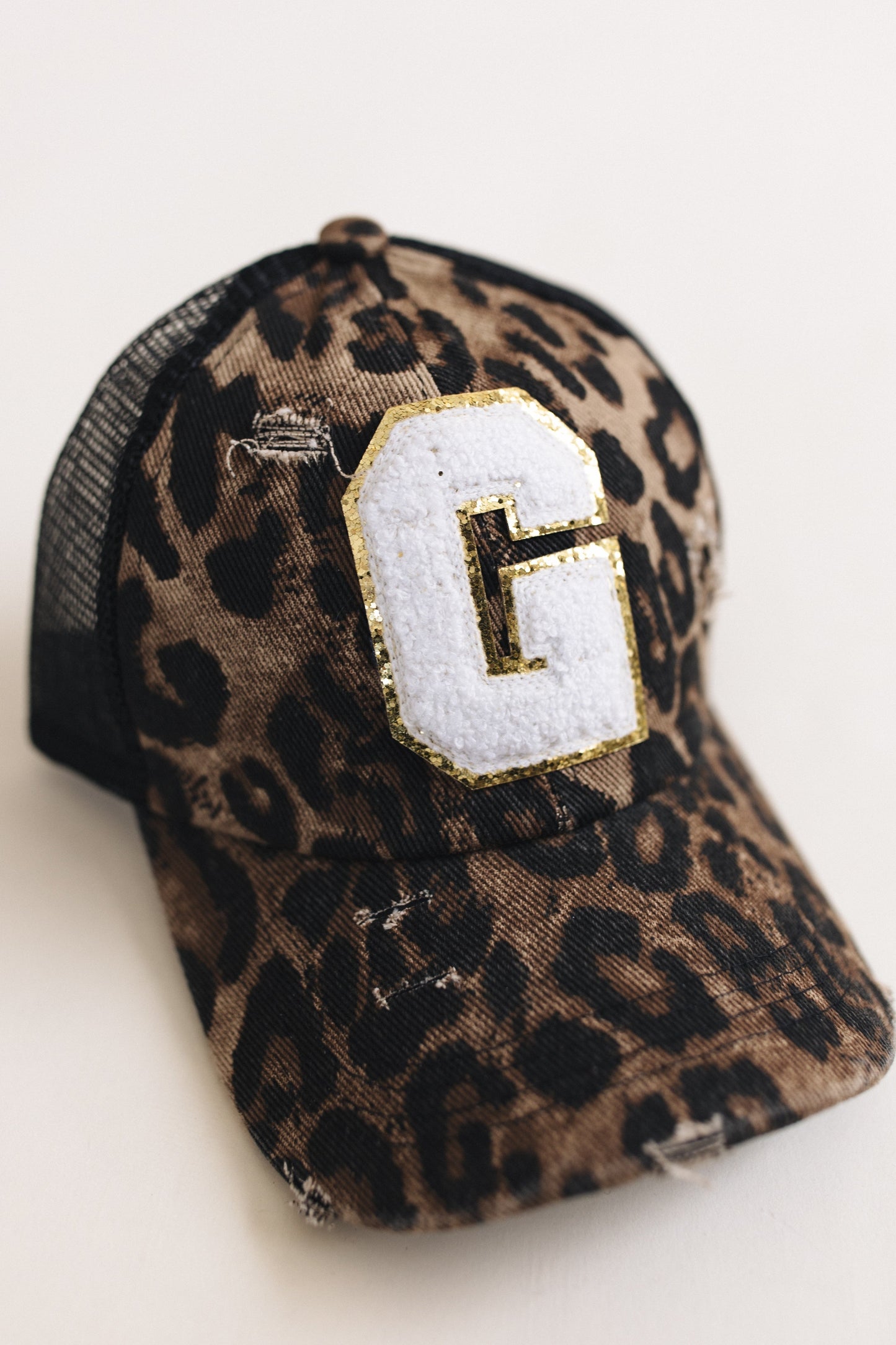 Distressed Initial Patch Baseball Hat *Final Sale*