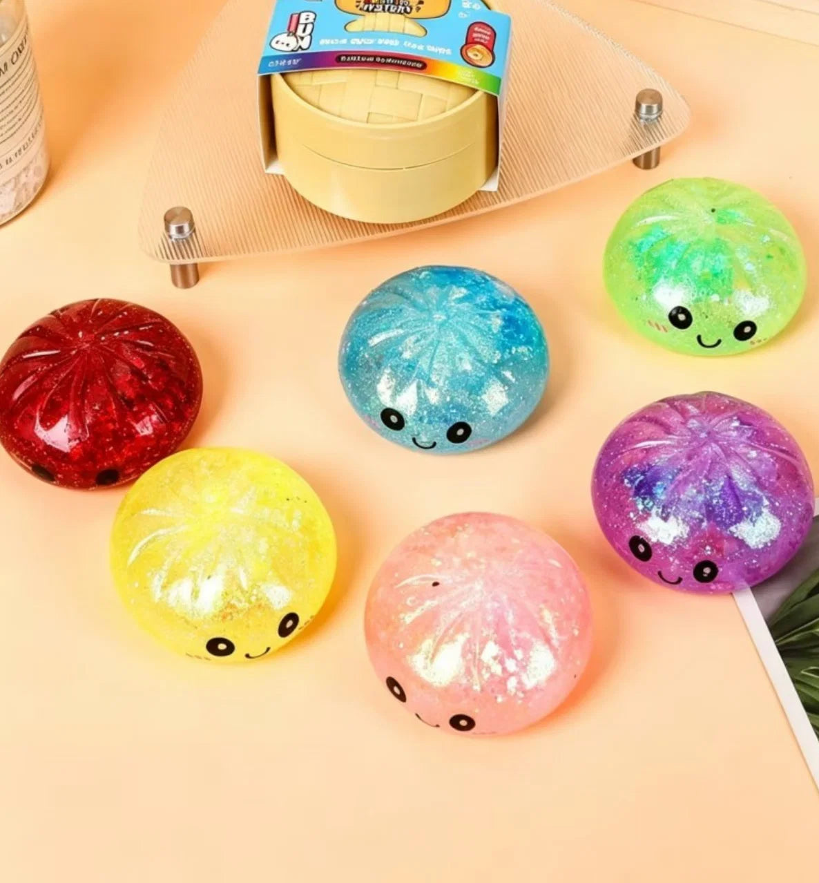 Glitter Stress Relief Squishy Dumpling (Random Color)