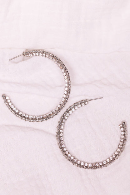 CZ Wired Hoop Earrings