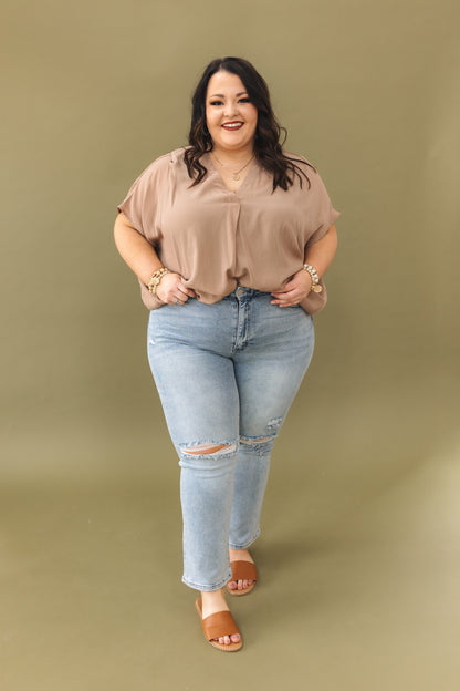 Risen Denim | Demi Mid Rise Straight Leg Jeans