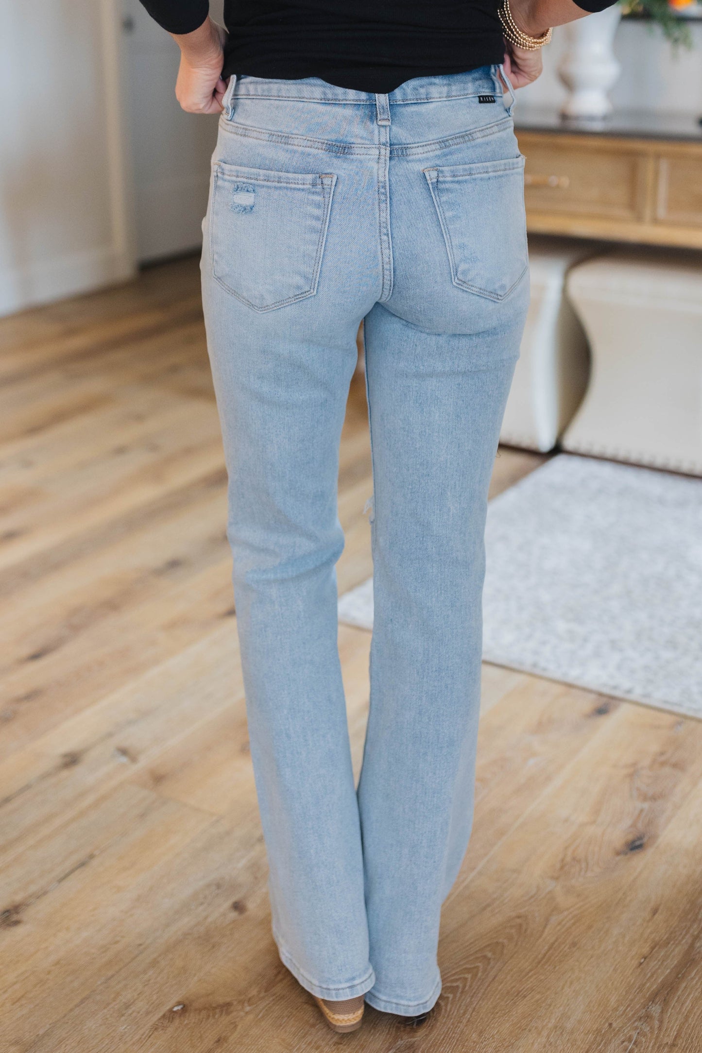 Risen Denim | Andrea Mid Rise Flare Jeans