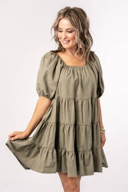 Gingham Tiered Dresses