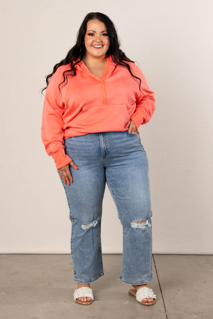Sneak Peek Denim | Finely High Rise Crop Straight Leg Jeans (Curvy Fit)