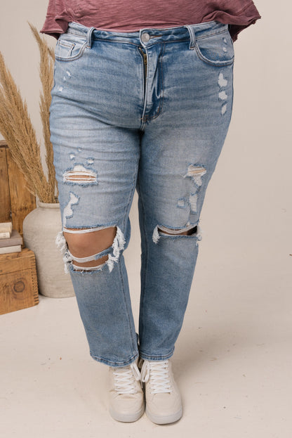 Lovervet by VERVET | Aliyah High Rise Crop Straight Leg Jeans