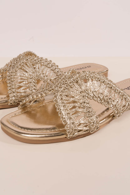 Soda | Martina Raffia Slide Sandal