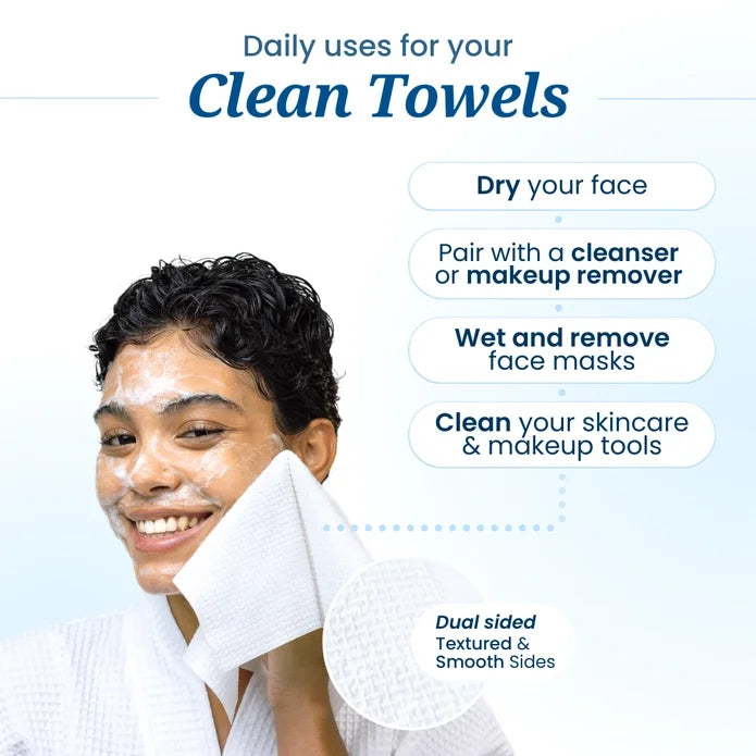 Clean Skin Club | XL Disposable Face Towel Cloths - 50 ct