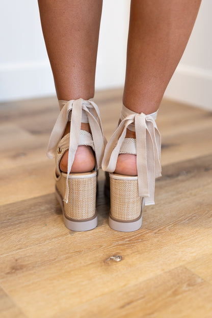 Klara Lace-Up Wedge Sandal