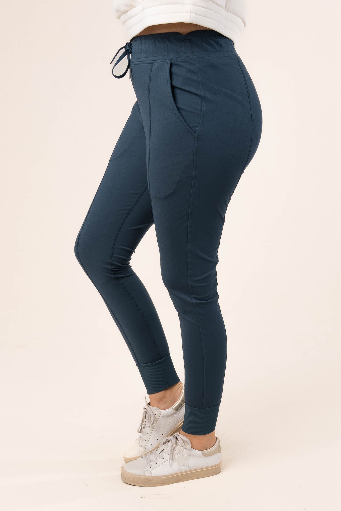 Seamed Skinny Drawstring Joggers