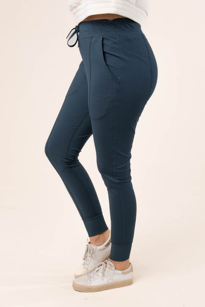 Seamed Skinny Drawstring Joggers