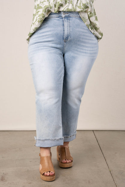 Risen Denim | Mia Mid Rise Crop Flare Jeans