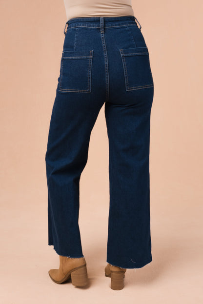 Anniewear | Briar High Rise Cropped Wide Leg Jeans