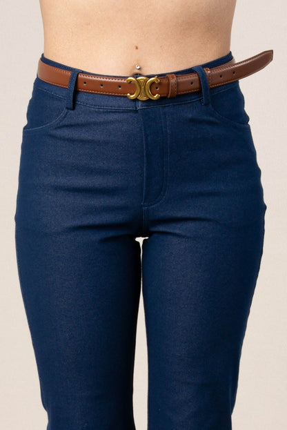 Double C Skinny Buckle Belt