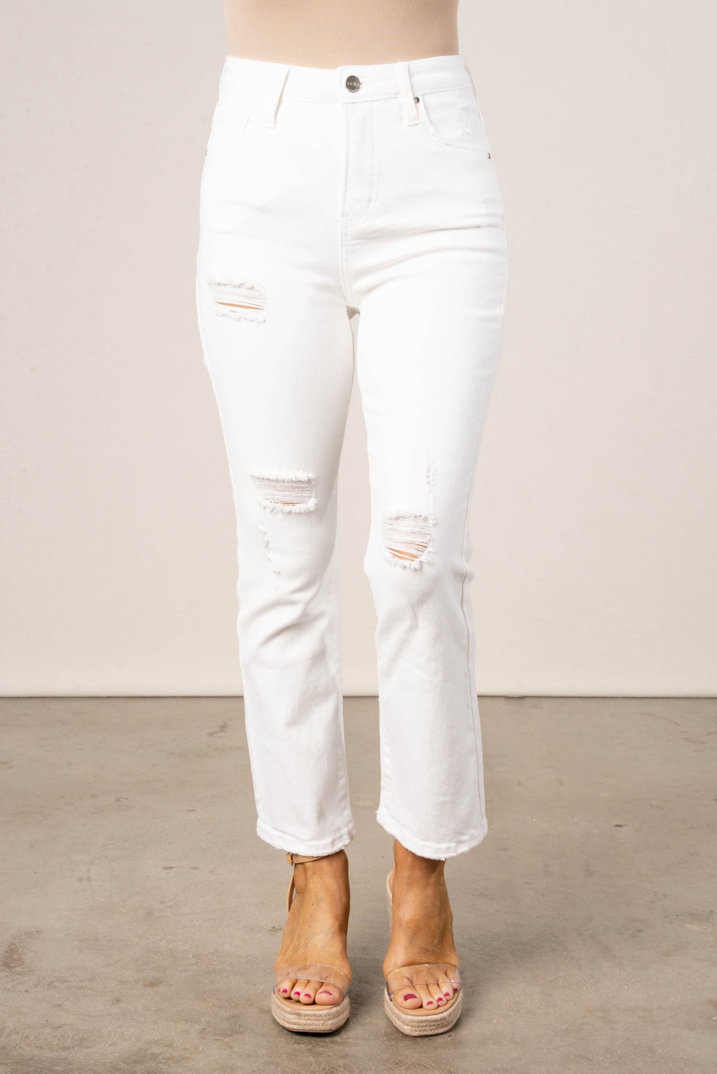 Risen Denim | Chelsea High Rise Tummy Control Crop Jeans