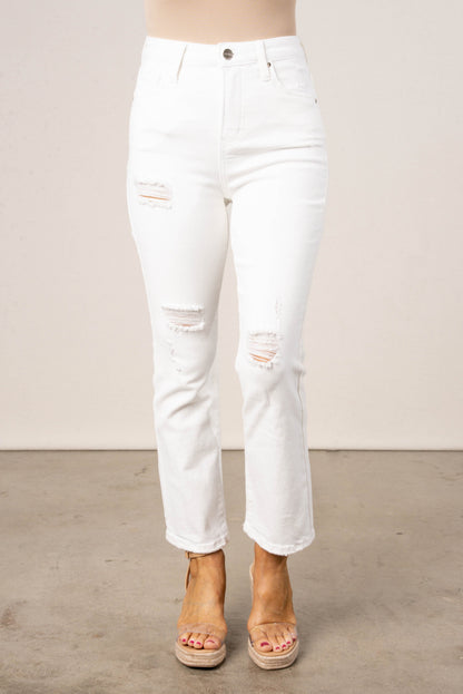 Risen Denim | Chelsea High Rise Tummy Control Crop Jeans