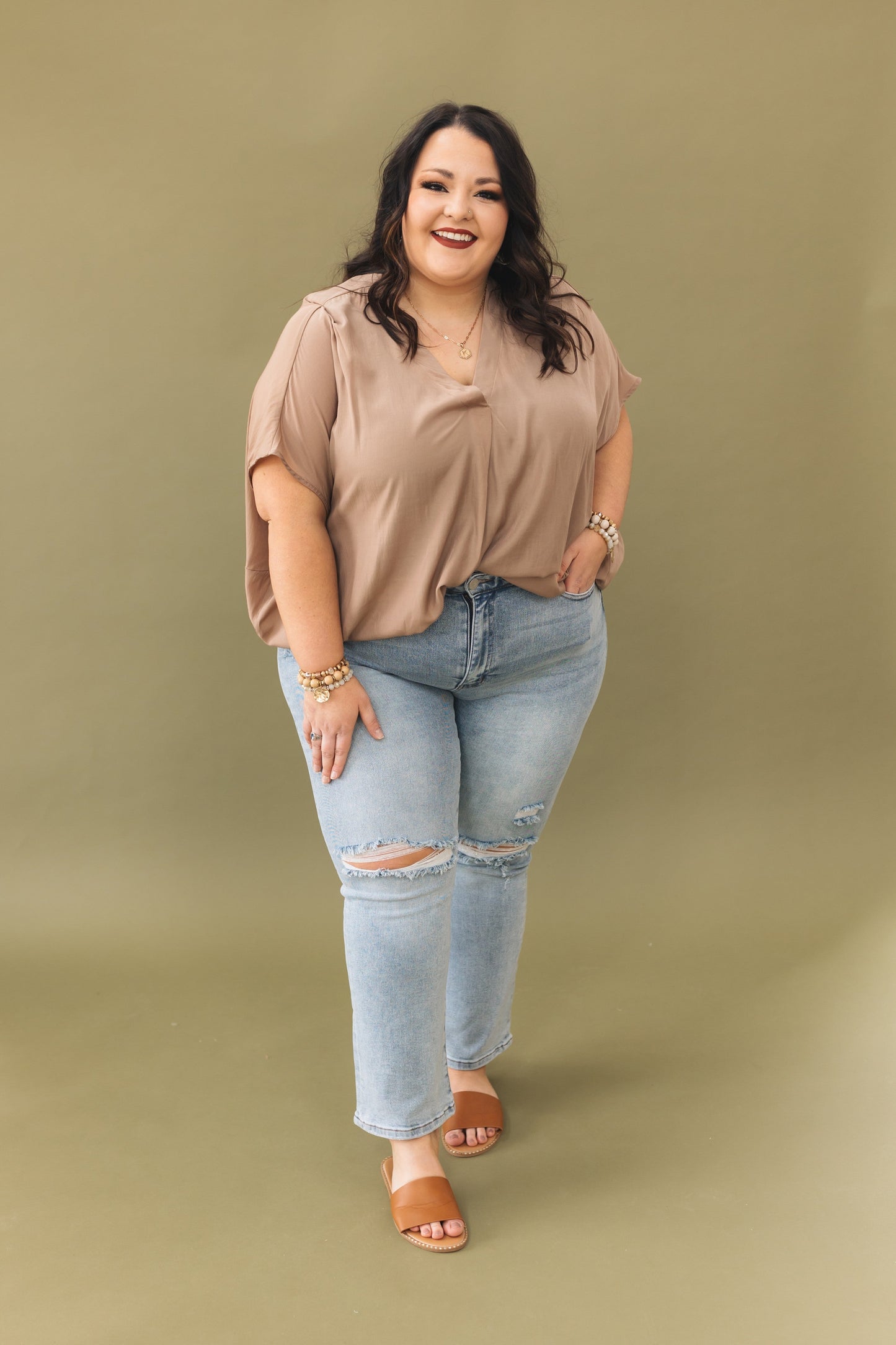 Risen Denim | Demi Mid Rise Straight Leg Jeans