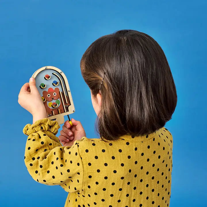 Wooden Handheld Pinball Game