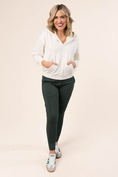 Seamed Skinny Drawstring Joggers