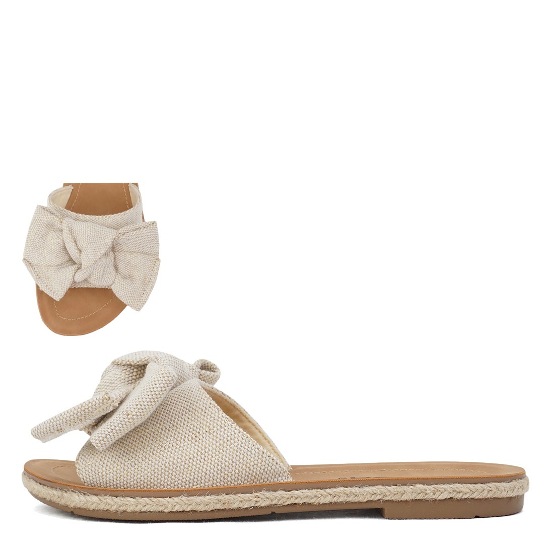 Soda | Script Bow Slide Sandal