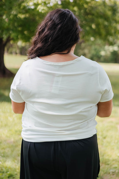 Notched Neck Pocket Tee