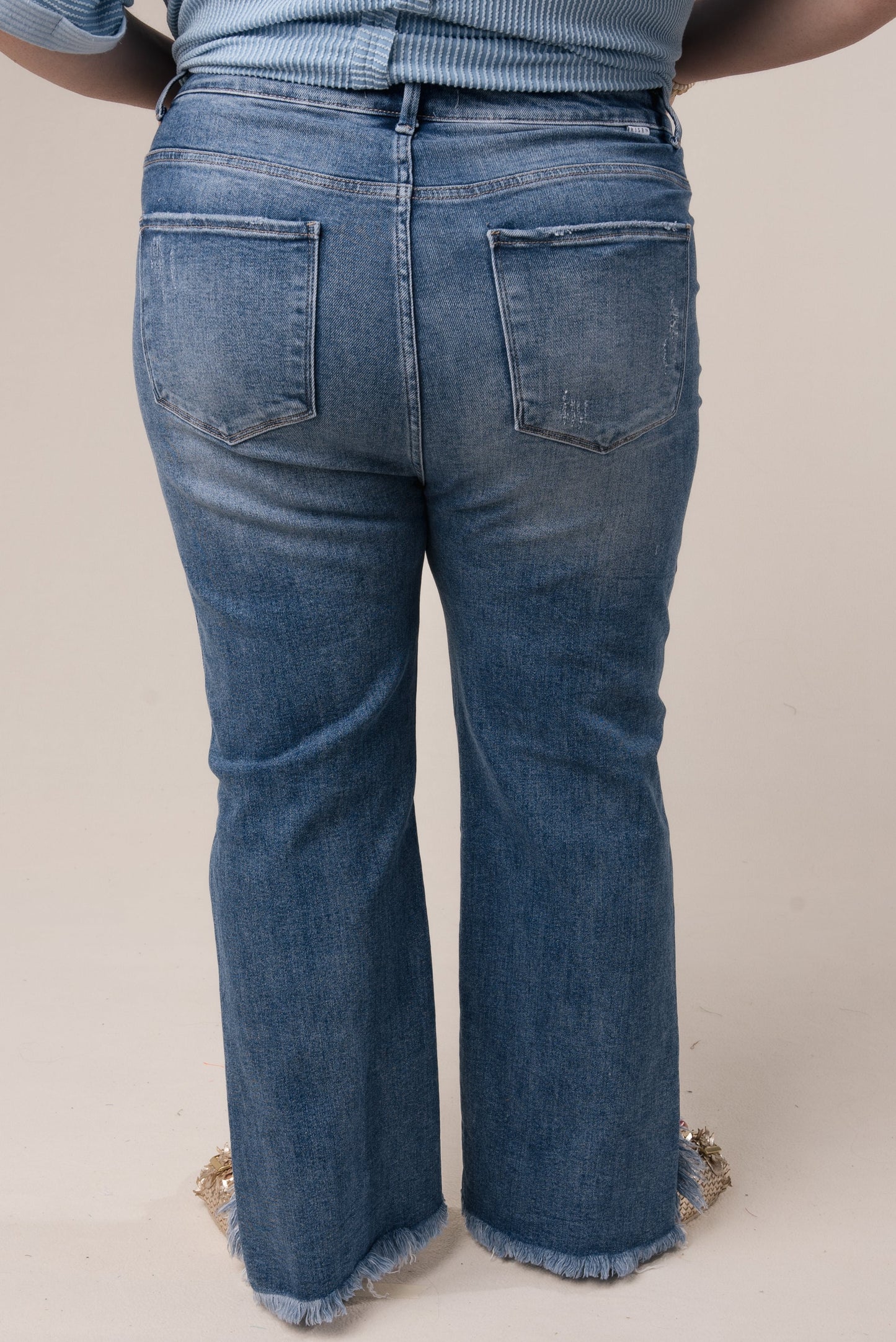 Risen Denim | Nova High Rise Crop Bootcut Jeans