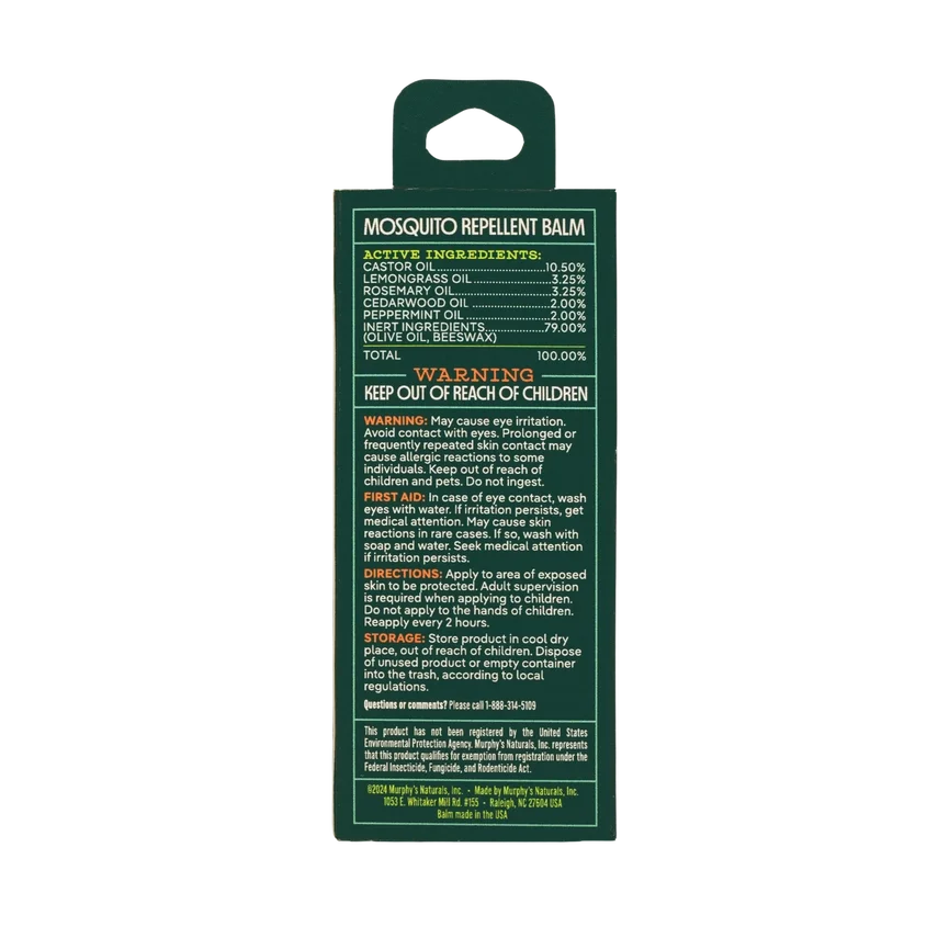 Murphy's Naturals | Mosquito Repellent Balm Stick - 0.5 oz