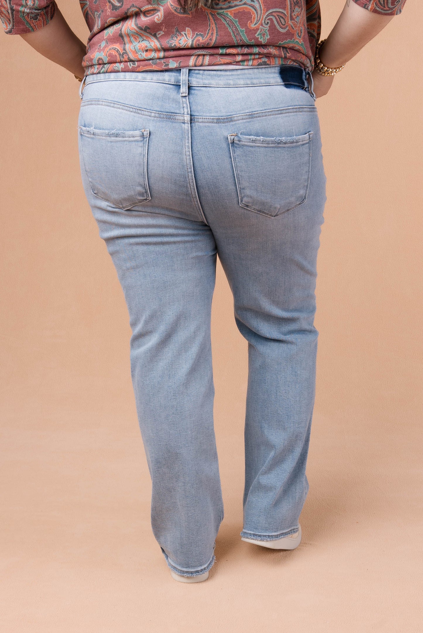 Risen Denim | Callie Mid Rise Straight Leg Jeans