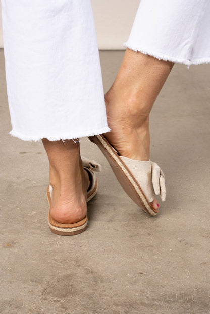 Soda | Script Bow Slide Sandal