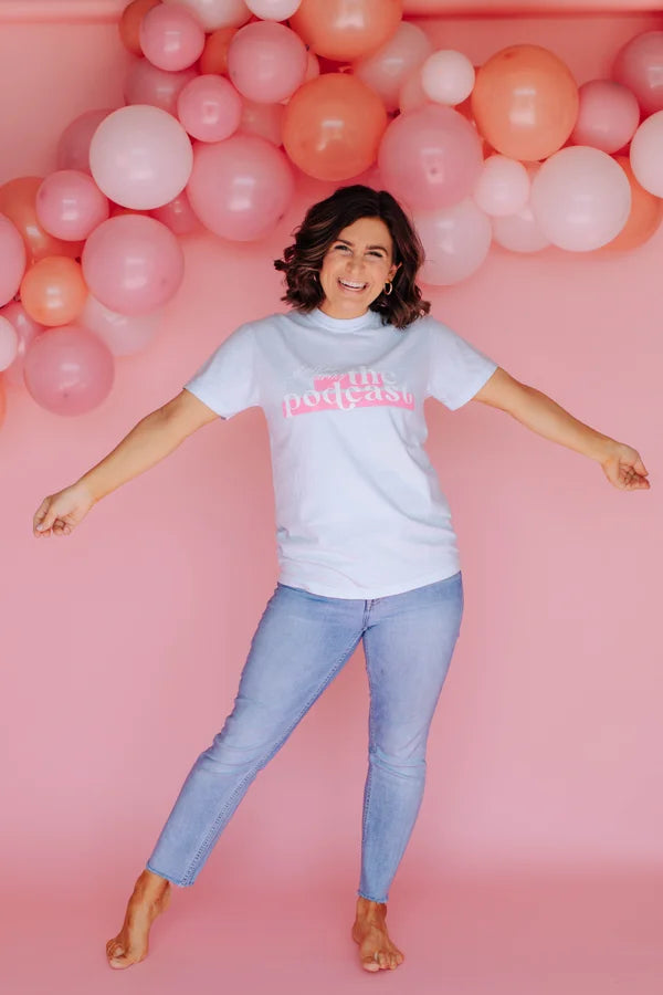 Glamour Farms The Podcast Graphic Tee in Blue *Final Sale*