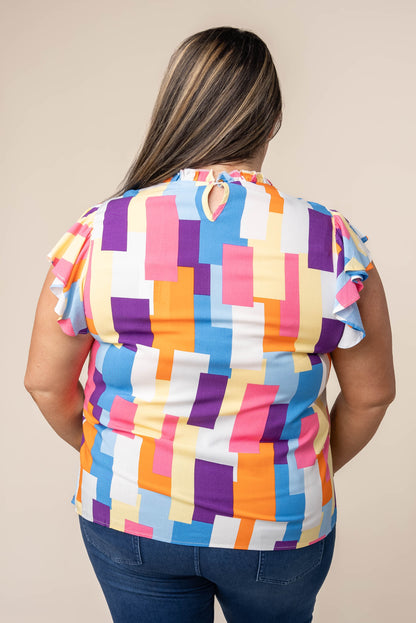 Color Block Ruffled Top *Final Sale*
