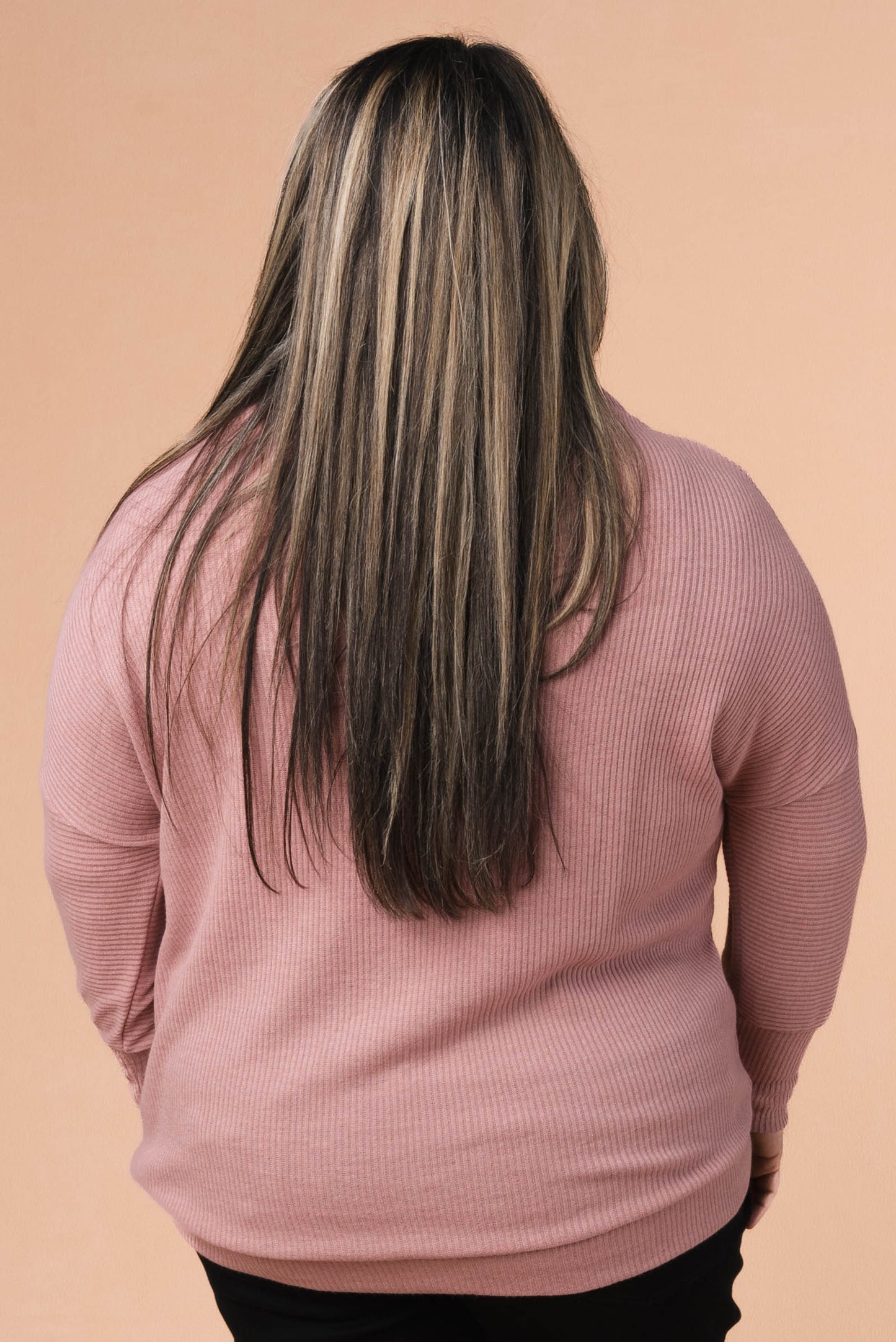 Ribbed Draped Neck Top