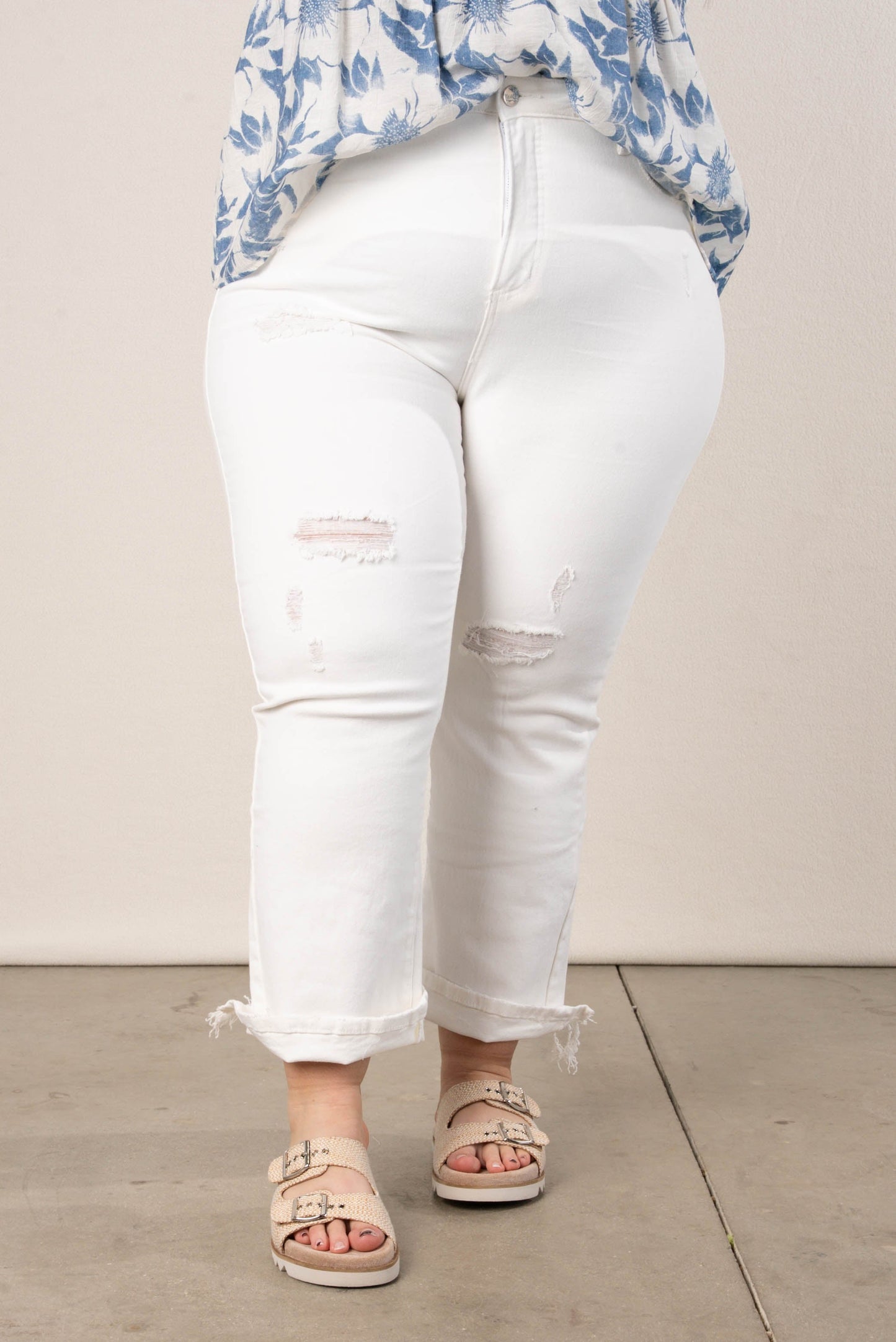 Risen Denim | Chelsea High Rise Tummy Control Crop Jeans