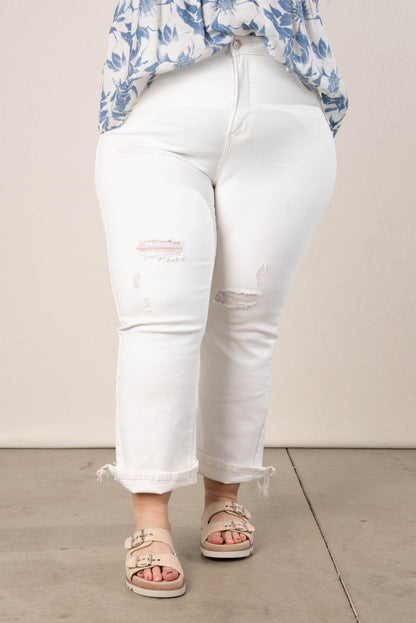 Risen Denim | Chelsea High Rise Tummy Control Crop Jeans