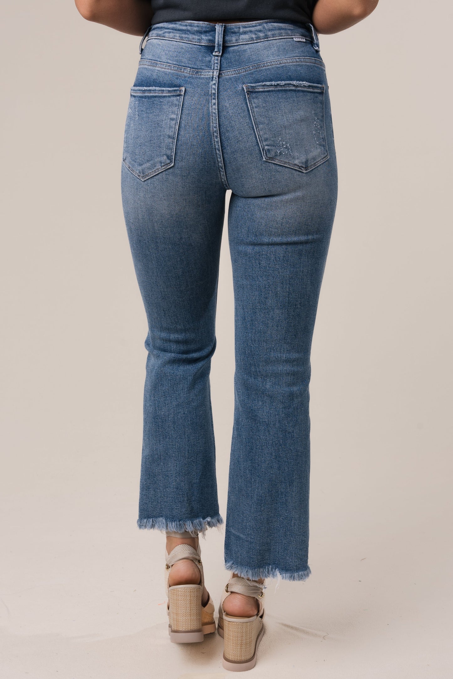 Risen Denim | Nova High Rise Crop Bootcut Jeans