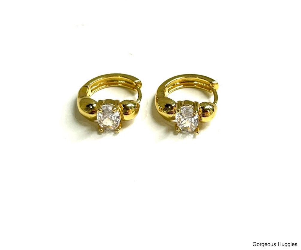 Gorgeous CZ Huggie Earrings