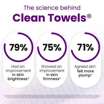 Clean Skin Club | XL Travel Disposable Face Towel Cloths - 10 ct