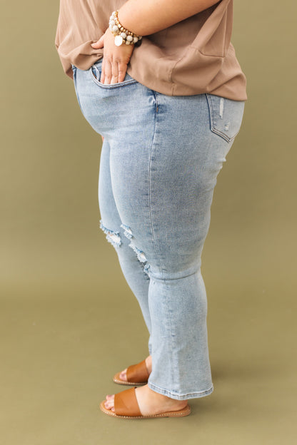Risen Denim | Demi Mid Rise Straight Leg Jeans