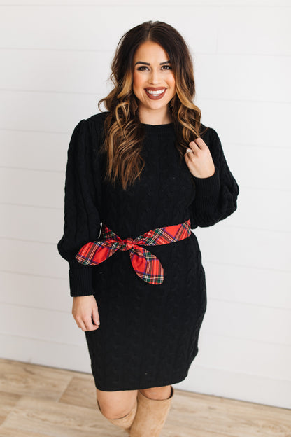 Woven Print Bow Belt