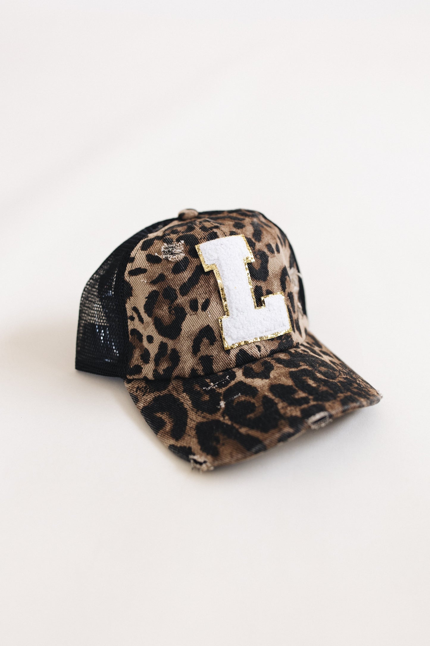 Distressed Initial Patch Baseball Hat *Final Sale*