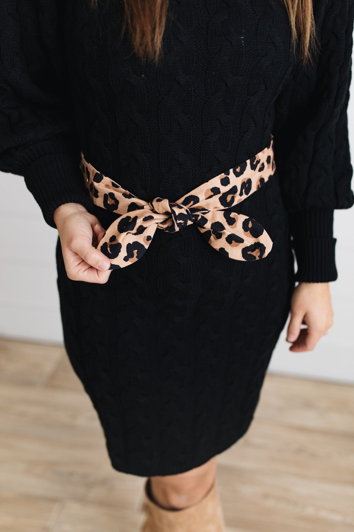 Woven Print Bow Belt