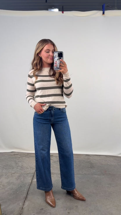 Just USA | Ainsley Mid Rise Wide Leg Jeans